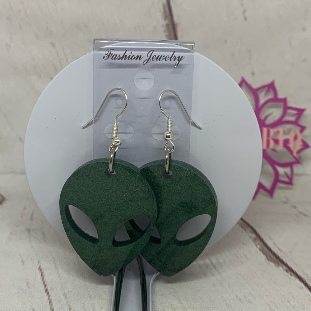 Alien earrings
